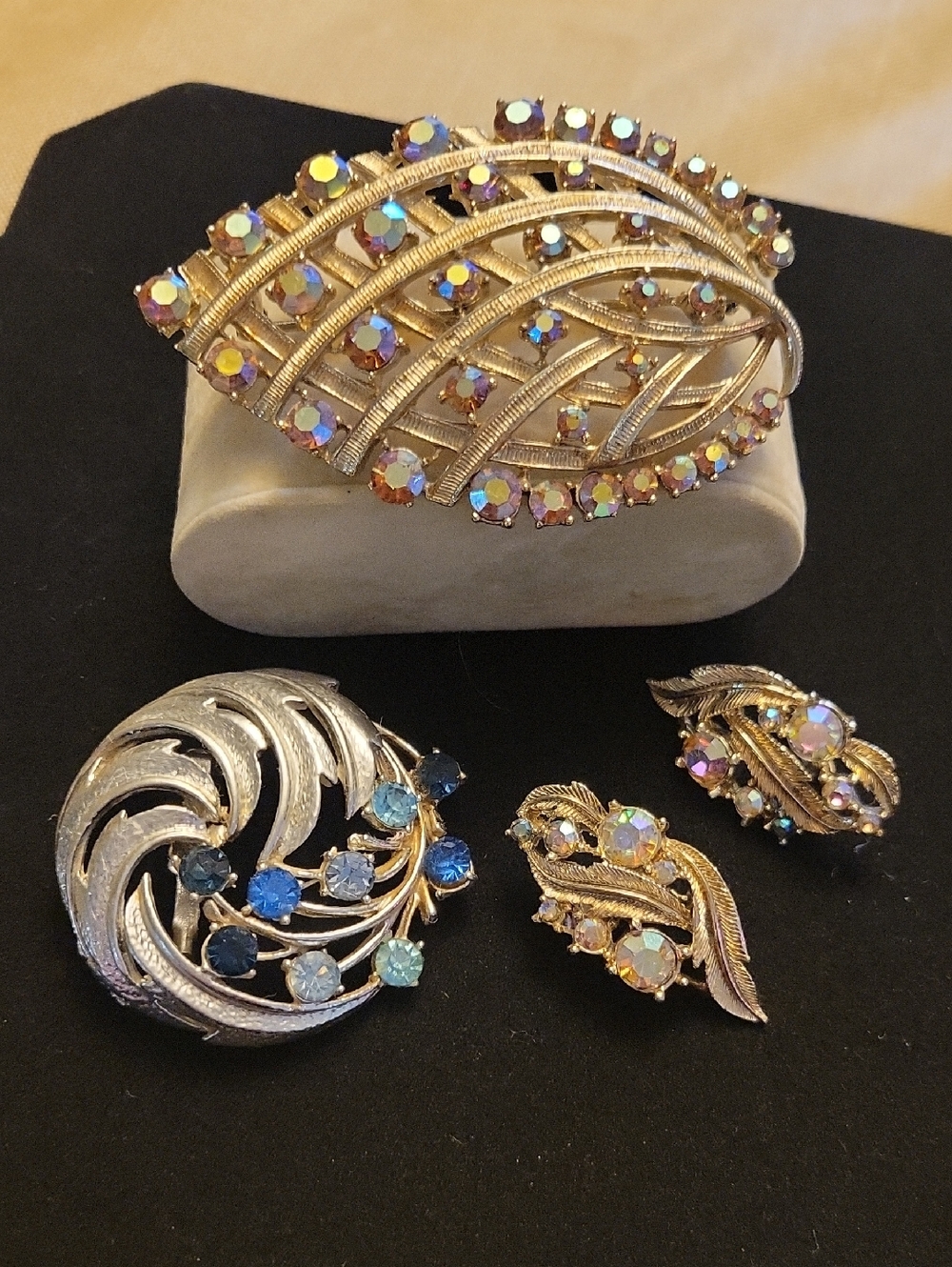 Coro Lot 3 Pieces Brooches + Earrings